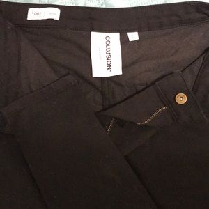 Black Collusion 002 pocketless jeggings